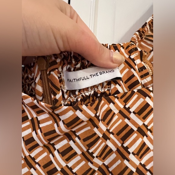 NWOT Faithfull the Brand Robe Courte Boyd Dress - Picture 3 of 6